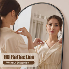 Architectural Arched Full Length Mirror 81x41 Black-3