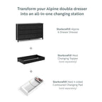 Alpine 6 Drawer Dresser Black GREENGUARD Gold Certified Nursery Furniture-2
