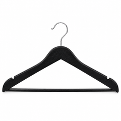 Black Plastic Rubber Coated Hangers - 1 Case (120 Hangers)-2