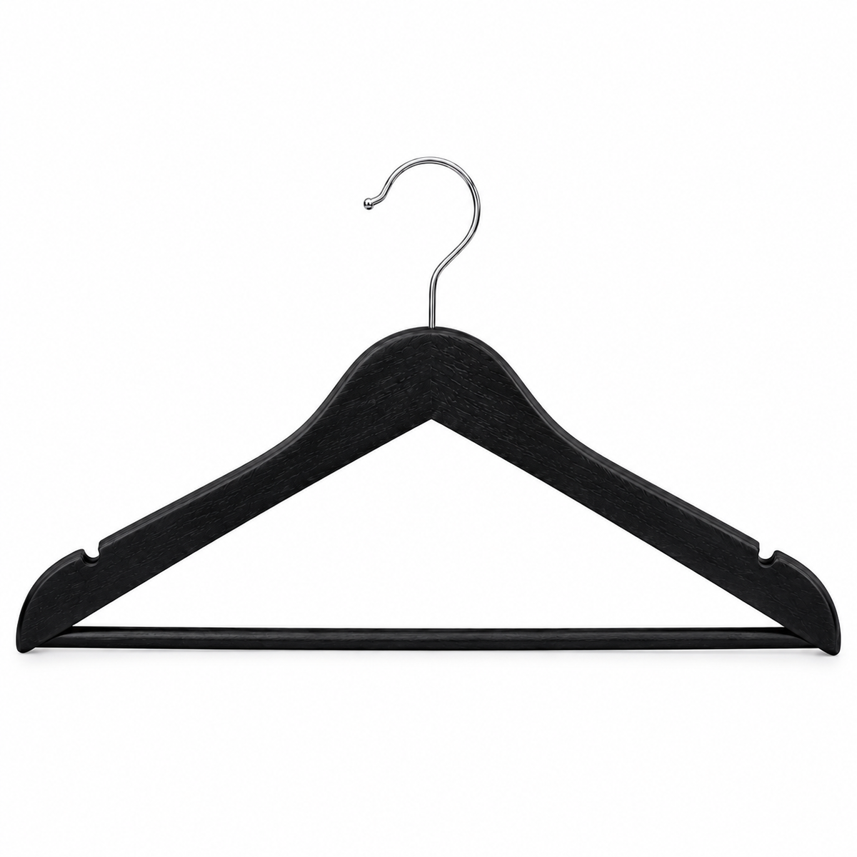Black Plastic Rubber Coated Hangers - 1 Case (120 Hangers)-2