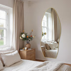 68 Inch Full Length Floor Standing Mirror Gold Frame-2