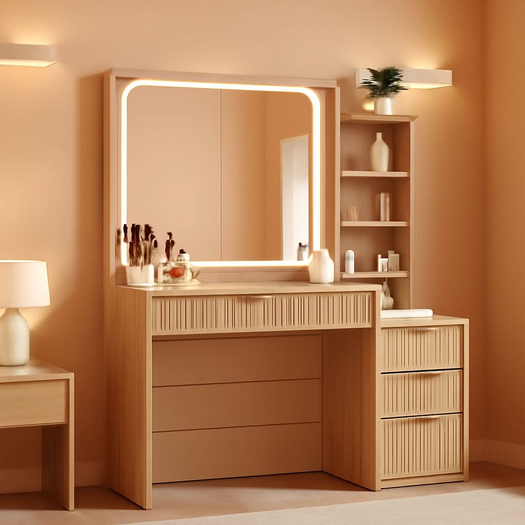 Vanity Desk With Mirror Illumination 43.5 Inch Bedroom-0