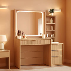 Vanity Desk With Mirror Illumination 43.5 Inch Bedroom-0