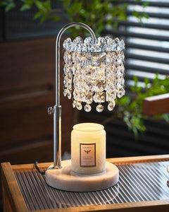 Crystal Candle Warmer Lamp Adjustable Dimmer Silver