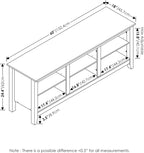 Jensen 65 Inch White Entertainment Center With TV Stand-2