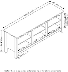 Jensen 65 Inch White Entertainment Center With TV Stand-2