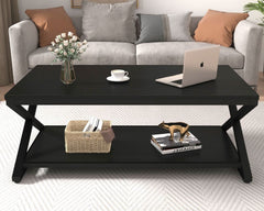 Black Oak 47 Inch Industrial Grade Storage Coffee Table-3