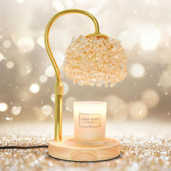 Candle Warmer Lamp Adjustable Height Crystal Lampshade