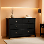 Crescent 6 Drawer Double Dresser Black GREENGUARD Gold-0