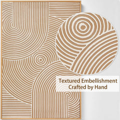 Neutral Oversized 3D Textured Abstract Expressionist Wall Art-2