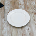 Set Of 12 Professional Rolled Rim White Dessert Plate 7" inch | 18 Cm