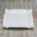 Set Of 3 White Square Platter 14" inch X 14" inch | 35.5 X 35.5 Cm-0