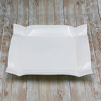 Set Of 3 White Square Platter 14" inch X 14" inch | 35.5 X 35.5 Cm-0