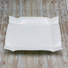 Set Of 3 White Square Platter 14" inch X 14" inch | 35.5 X 35.5 Cm-0