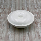 Large White 10" inch | Bowl With Lid 57 Oz |-0