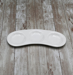 A Mignardises (Petit Four) Serving Set With Bamboo Oval Tray And Porcelain Dishes To Match