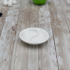 Round White Ying Yang Divided Soy Dish 3.5" inch | 9 Cm