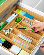 Silverware Drawer Organizer, Natural (9 Slots)-1