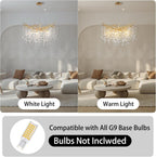 30 Inch Golden Crystal Raindrop Chandelier 10 Light-1