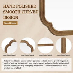 Hand crafted Rustic Wood Wall Mirror Natural 71x24-1