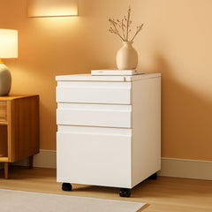 3 Drawer Mobile File Cabinet With Lock Under Desk Filing Cabinet For Home Office-4