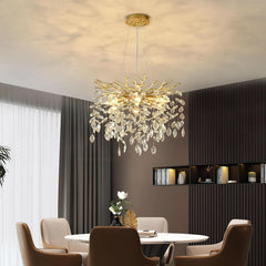 Gold Crystal Tree Branch Chandelier 18 Inch K9 Crystals-2