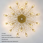 Crystal Luster Ceiling Light Chandelier Semi Flush-4