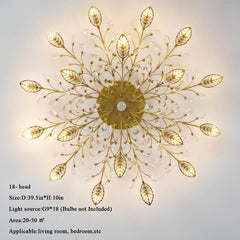 Crystal Luster Ceiling Light Chandelier Semi Flush-4