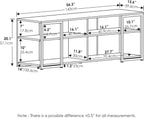 Entertainment Center TV Stand 65 Inch With Metal Frame Americano Black-1