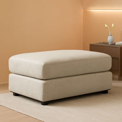 Soletren Oversized Ottoman Off White Modern Furniture-0