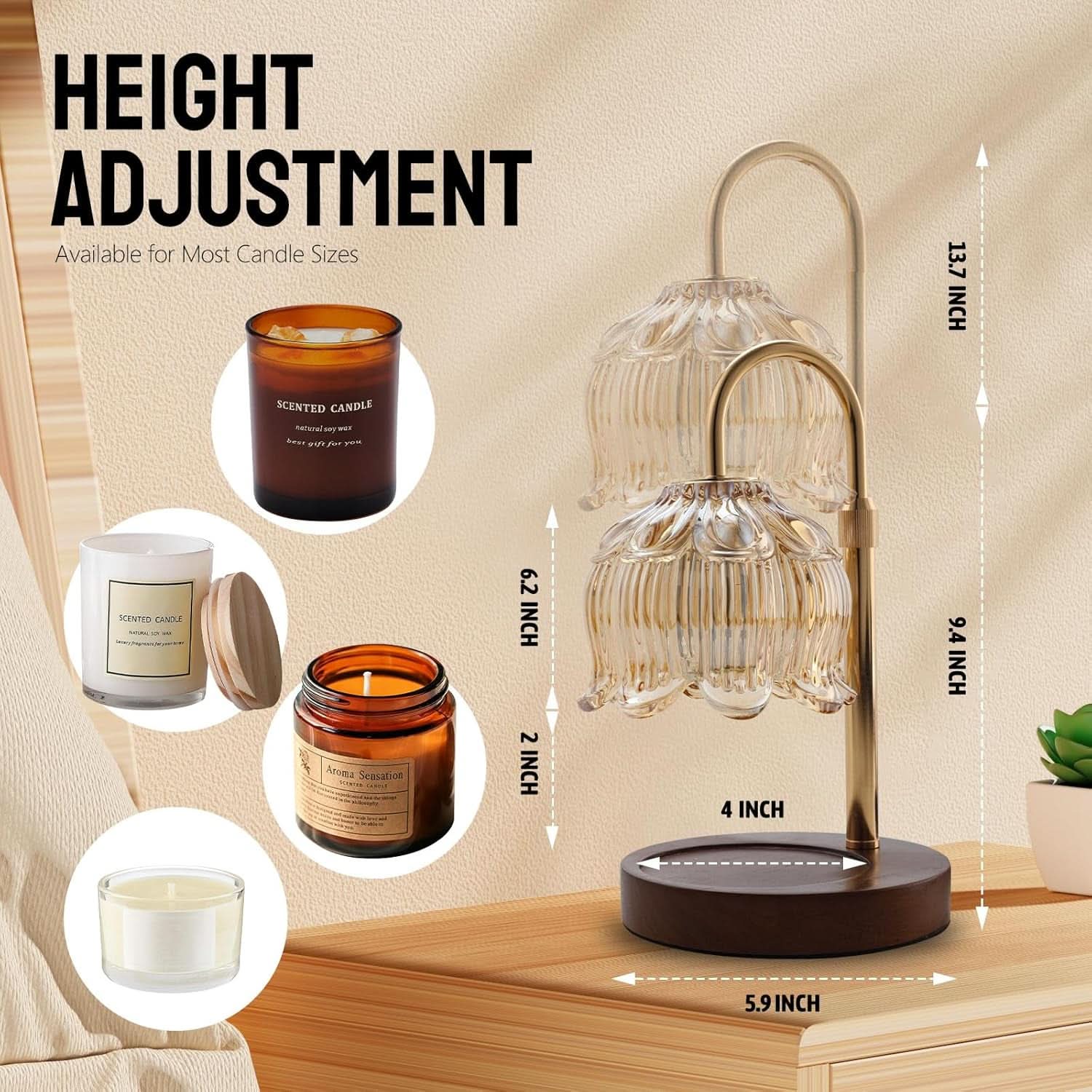 Fragrance Candle Warmer Lamp With Adjustable Timer