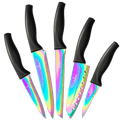 Kitchen Knife Set - Black Handle