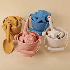 8 pcs set beach toys in food grade silicone