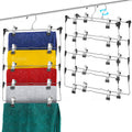 DEILSY™ 5-Tier Skirt Hangers with Sturdy Clips, Foldable (3 Pack)