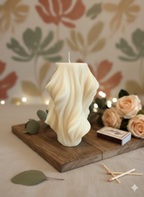 Modern Twist Candle | Contemporary Art Home Accent-2