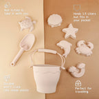 8 pcs set beach toys in food grade silicone