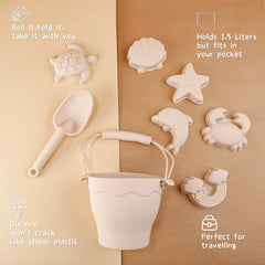 8 pcs set beach toys in food grade silicone