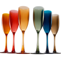 Unbreakable Pastel Color Acrylic Champagne Flutes Glasses | Set of 6