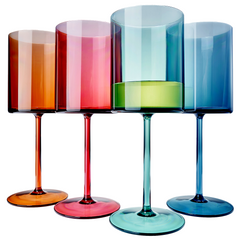 European Style Crystal, Stemmed Wine Glasses | Set of 6 | 15oz-5