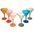 Unbreakable Pastel Color Acrylic Martini Glasses | Set of 6-0