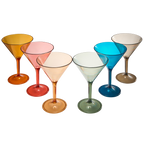 Unbreakable Pastel Color Acrylic Martini Glasses | Set of 6-0