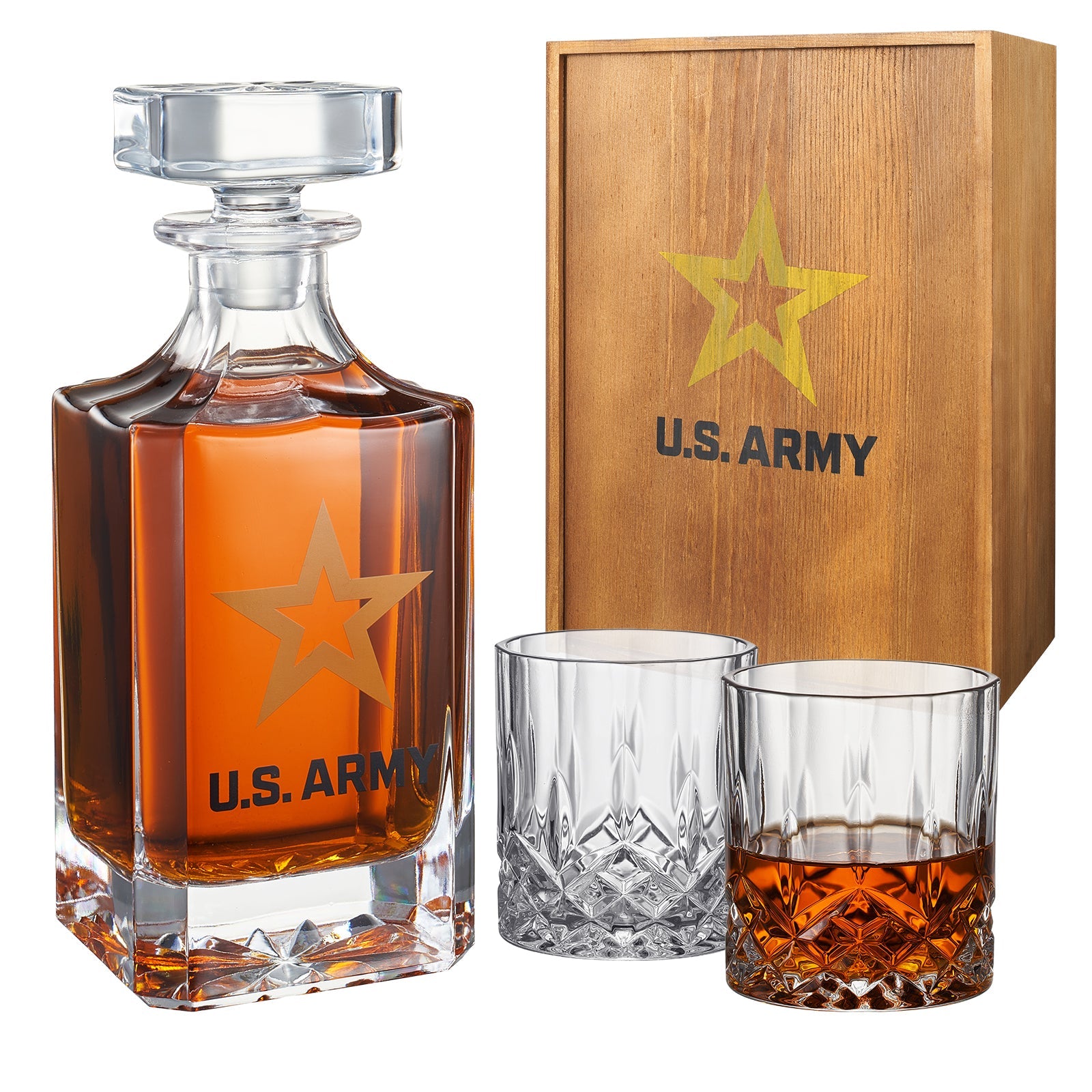 Army Whiskey Decanter Gift Set | 730mL Decanter 2 Whiskey Glass-0