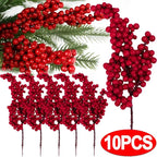 Artificial Red Berry Flowers Bouquet-1