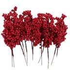 Artificial Red Berry Flowers Bouquet-0