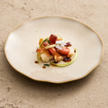 Artisanal Wavy-Edge Kiln-Glazed Shallow Plate – Horizon Series-0