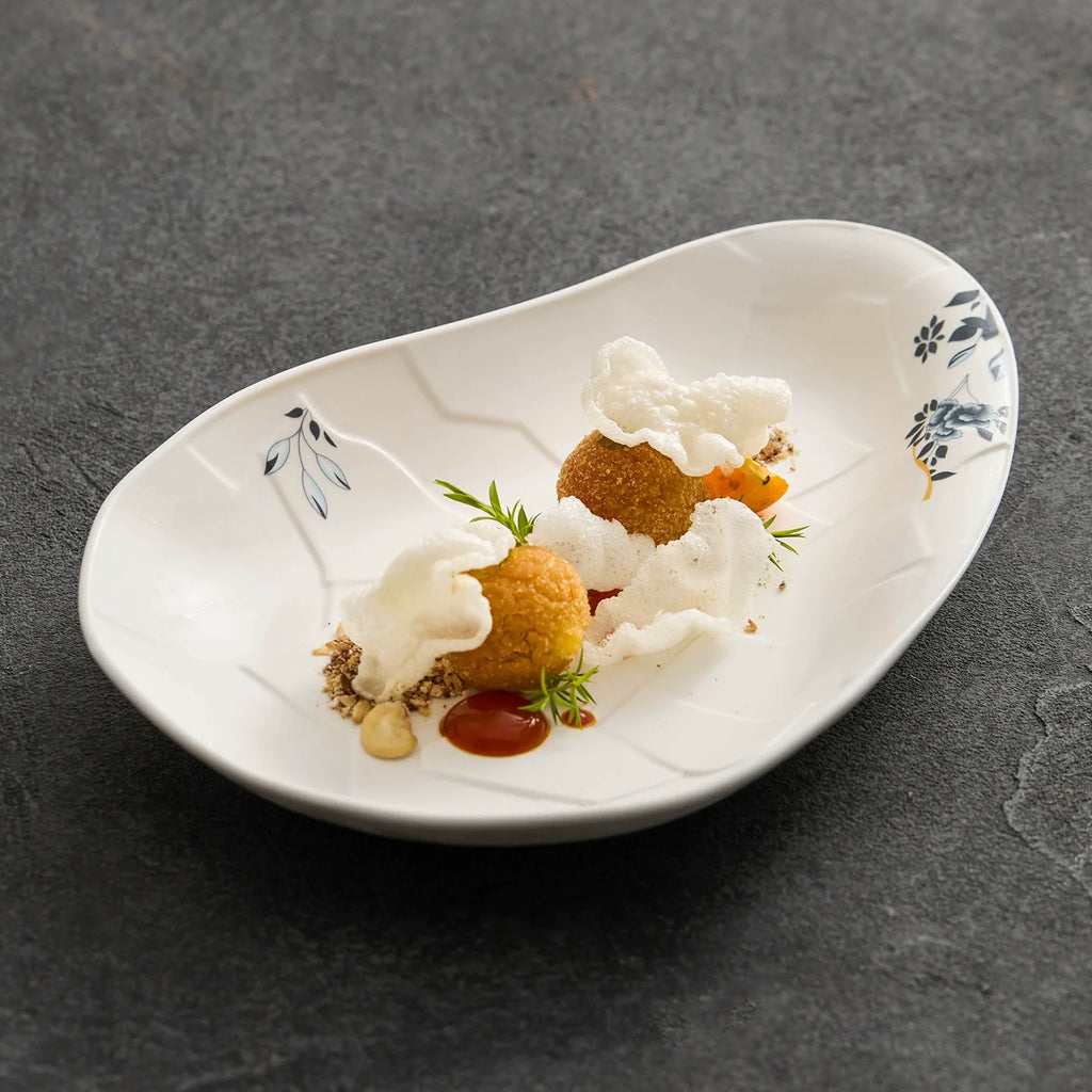 Flowform Porcelain Plate — Inspired by Natural Motion and Cracked Earth-2