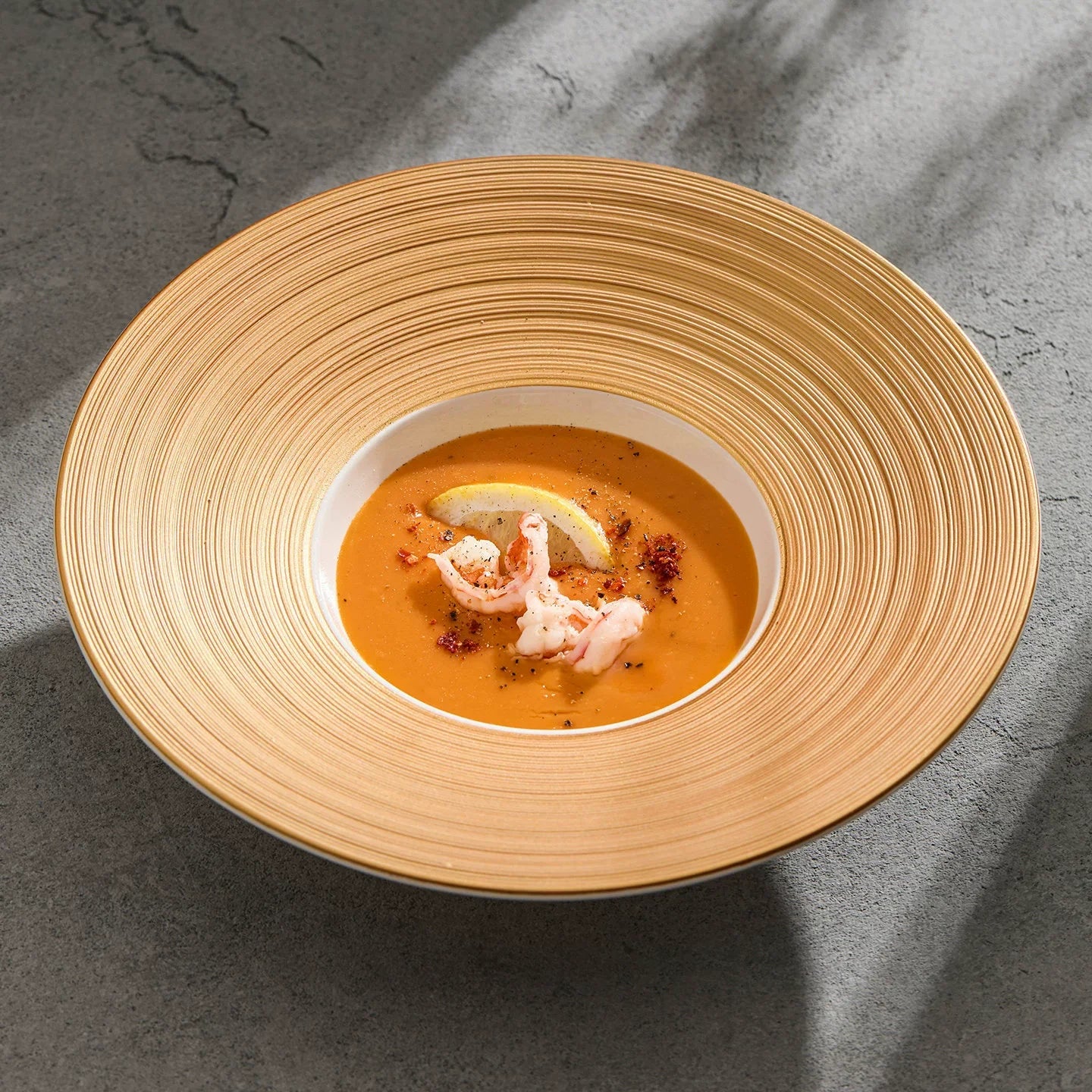 Aurelian Radial 10-Inch Fine Ceramic Hat Plate – Sculptural Fine Dining Series-0