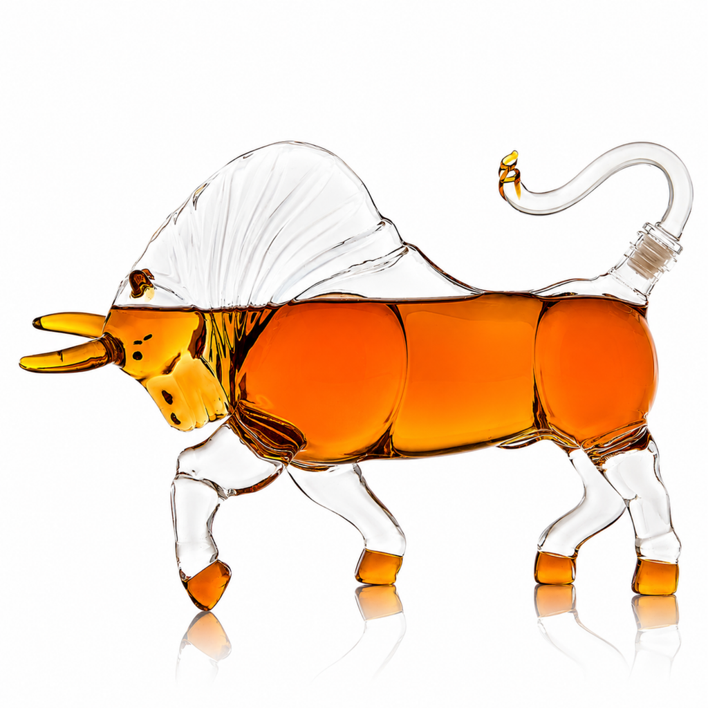 Charging Bull Heads Forward Animal Liquor Decanter-0