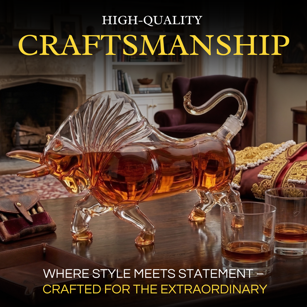 Charging Bull Heads Forward Animal Liquor Decanter-4