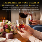 Artisanal Hand Painted Stemless - Windows Wine Glasses Set of 2-2